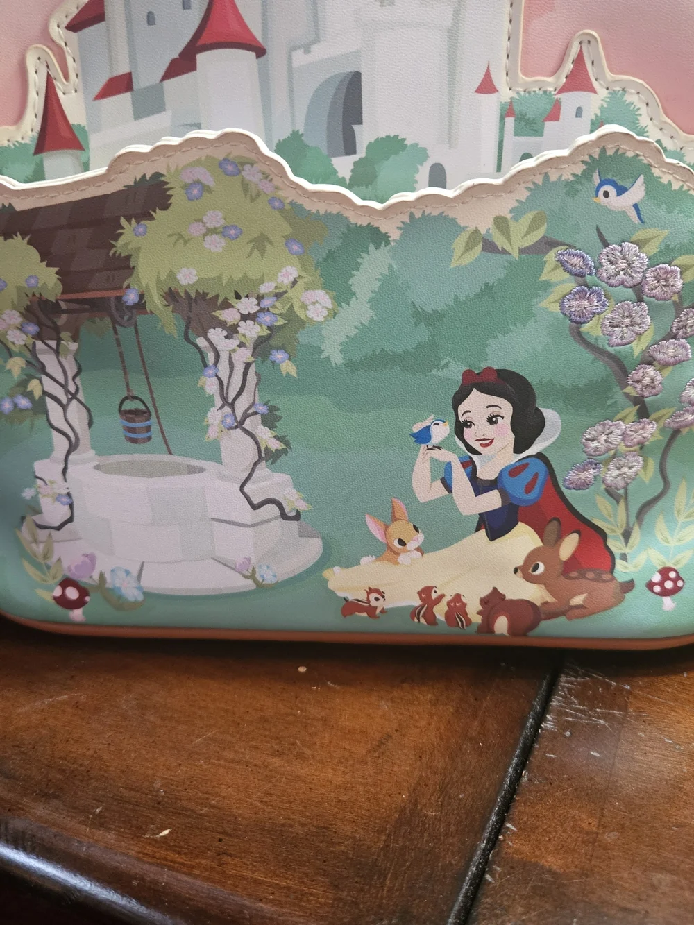 Vintage 80's Disney Snow White Castle Loungefly Backpack
